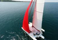 photo from air trimaran multihull neel 45 sailing